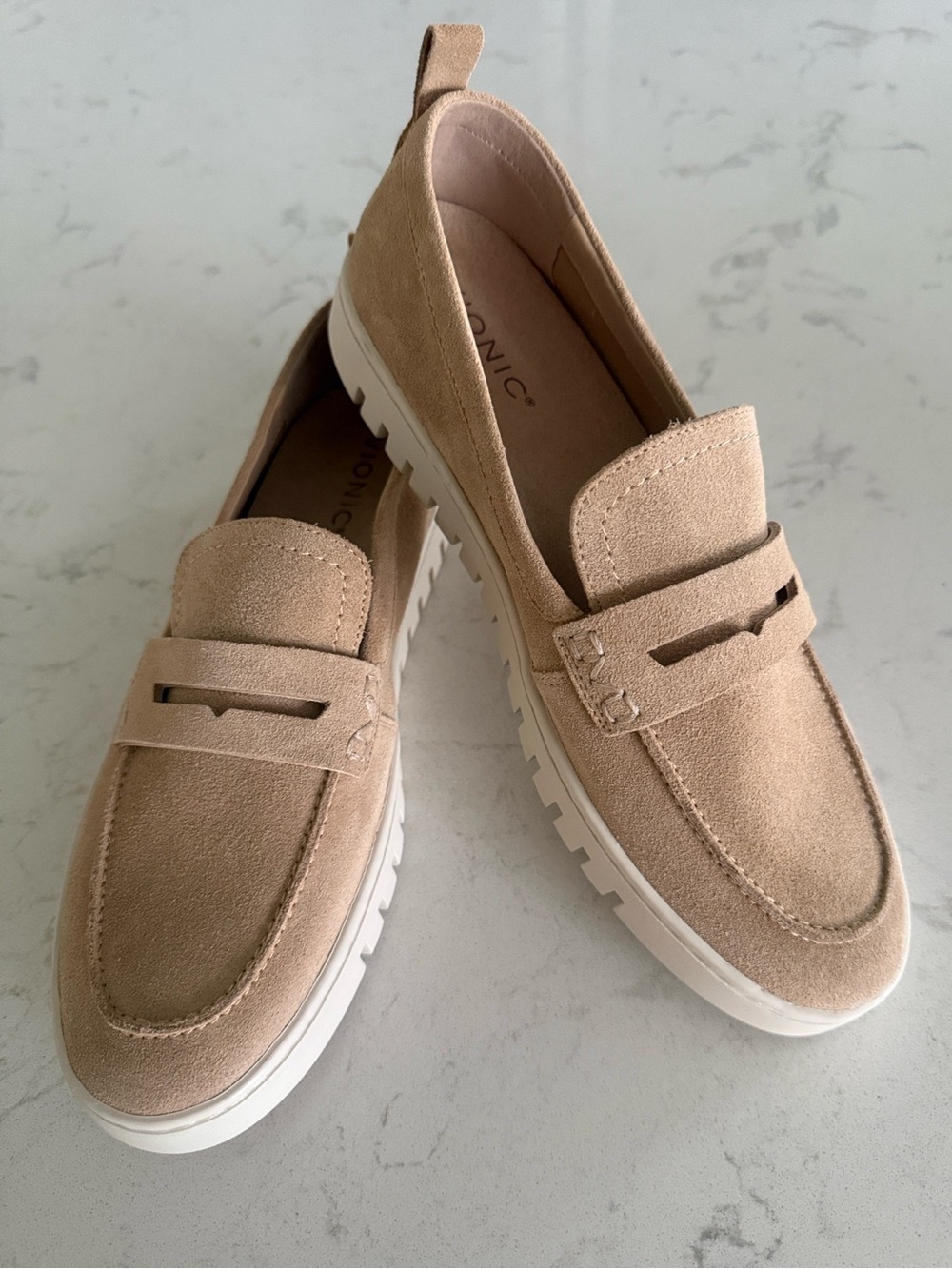 Vionic Uptown Sand Suede Penny Loafer - Size 10 - Picture 3 of 12